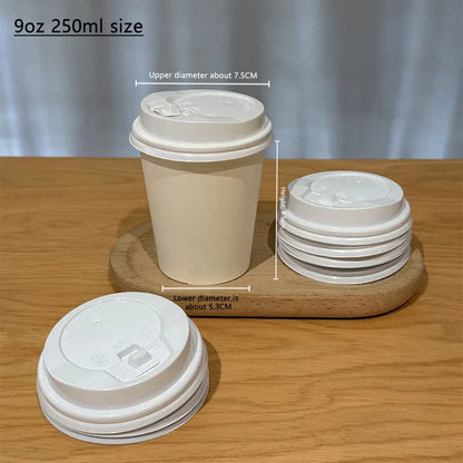 100/200 pezzi bicchieri di carta usa e getta 250ml bicchieri di carta tinta unita tazza di caffè tazza di latte tazza di carta per forniture per feste calde