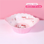 WUHE Set di Stoviglie per Bambini Hello Kitty, Ciotole e Piatti in Melamina, Design Cartoon per Ragazze, Senza BPA, Infrangibile, Lavabile in Lavastoviglie