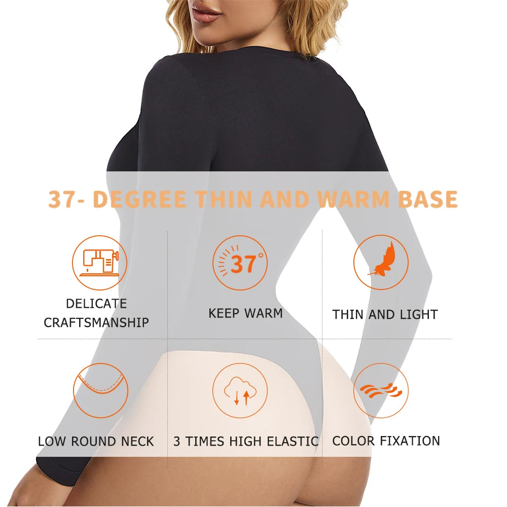 Body a maniche lunghe Perizoma Shapewear Donna New Slim Tummy Control Intimo Pancia Sottoseno Corsetto Abbigliamento femminile Autunno