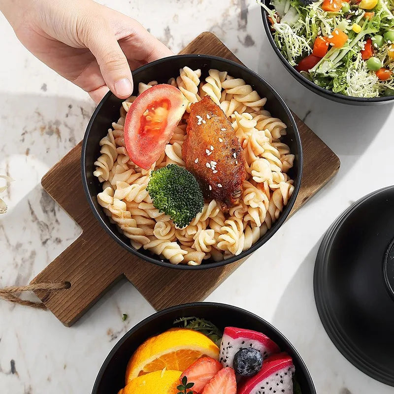 Set di ciotole in plastica da 12/6 pezzi da 26 once, per la cucina di casa, ristorante, caffetteria, sicuro per microonde, insalata, zuppa di riso, ramen, snack, ciotola