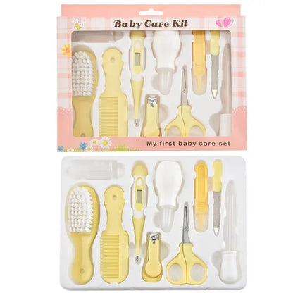 10 Pz/set Kit Assistenza Sanitaria Per Bambini Unghie Capelli Assistenza Sanitaria Termometro Spazzola Per Toelettatura Clipper Massaggiagengive Spazzolino Da Denti Elementi Essenziali Per Bambini