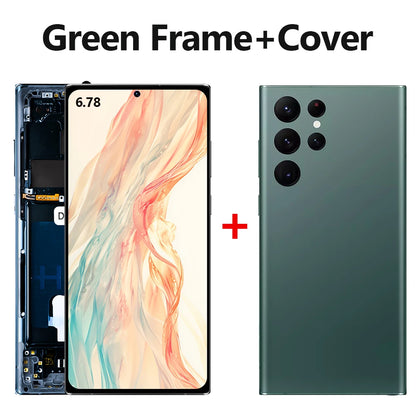 UE 6.78 ''Nuovo Display AMOLED Per Samsung Galaxy S22 Ultra 5G LCD S908 S908B S908U Con Telaio Touch Screen Digitizer sostituzione