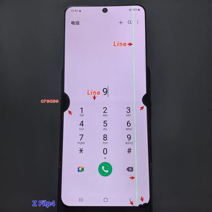 Display LCD Super AMOLED da 6.7'' 100% Testato per Samsung Z Flip 4 SM-F7210 F721 F721W F721U, Schermo Touch Sostitutivo Con Difetti