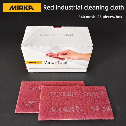 Tampone Abrasivo Rettangolare Originale MIRKA Rosso-Grigio 1500/360 in Nylon per Lucidatura di Lavelli e Bagni