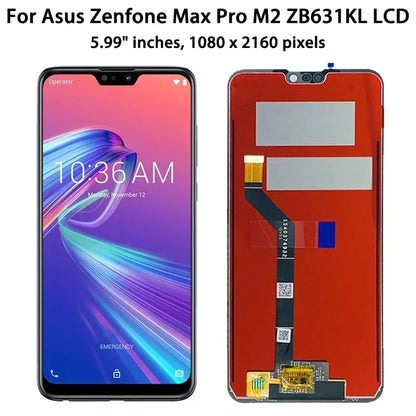 6.26 "Schermo Per Asus Zenfone Max Pro (M2) ZB631KL LCD X01BDA Display Touch Screen Digitizer Assembly Per Asus ZB631KL LCD