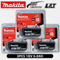 Batteria per utensili Makita 18V 100% originale, 6.0Ah, potenza stabile, per utensili elettrici della serie Makita 18V LXT, sostituisce la batteria originale.