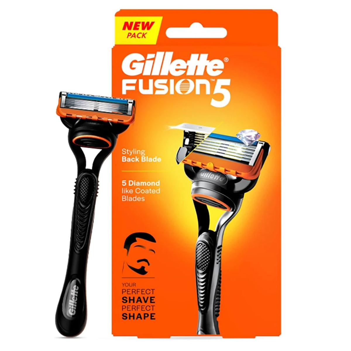 Set Rasoio Gillette Fusion 5 con 5 Lame Ultra-Sottili, Striscia Lubrificante e Rifinitore Posteriore, Disponibile in Diverse Specifiche