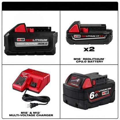 Caricabatterie multi-tensione Milwaukee M12-18FC, compatibile con M12 M18 48-11-1880, 48-11-2460, 48-59-1803, batteria Milwaukee a ricarica rapida