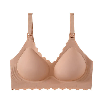 Reggiseno per Allattamento per Donne in Gravidanza con Supporto Morbido Senza Cuciture, Apertura con Un Solo Tocco, Comodo Reggiseno Post-Parto