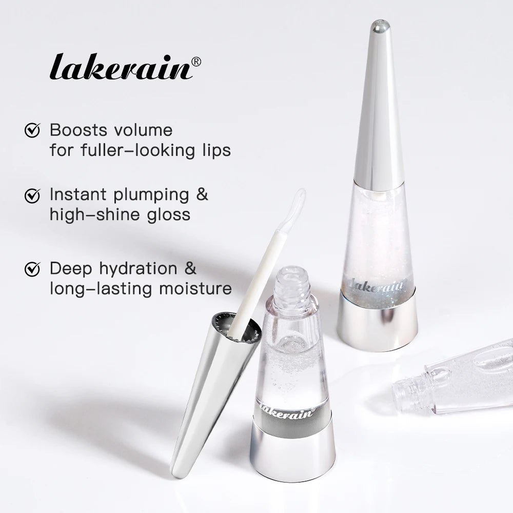 Lakerain Lip Plumper Idratazione profonda Nutrimento a lunga durata Lucentezza lucida Finitura voluminosa Liquido idratante per labbra