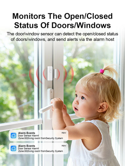 Sistema di Allarme PGST per Casa, Allarme di Sicurezza WIFI Antifurto con Sensore di Movimento per Porte, Compatibile con Tuya e Alexa