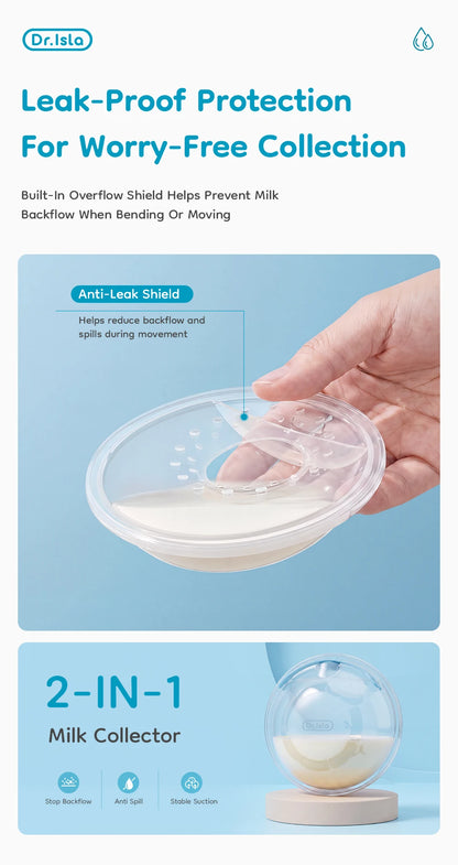 MAMIJOY Raccoglitore di Latte Materno 2 Pezzi 26mm in Silicone Ultra-Sottile Senza BPA, Coppette per Allattamento Indossabili, Salvagoccia per Latte Materno a Prova di Perdite per Mamme