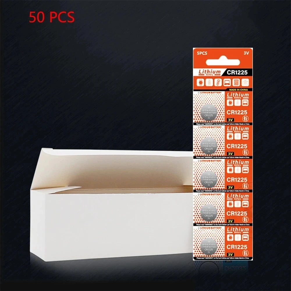 2-50 PZ CR1225 Batterie a bottone ECR1225 Batteria a bottone 1225 per strumenti elettronici, telecomando, bilancia elettronica 3V