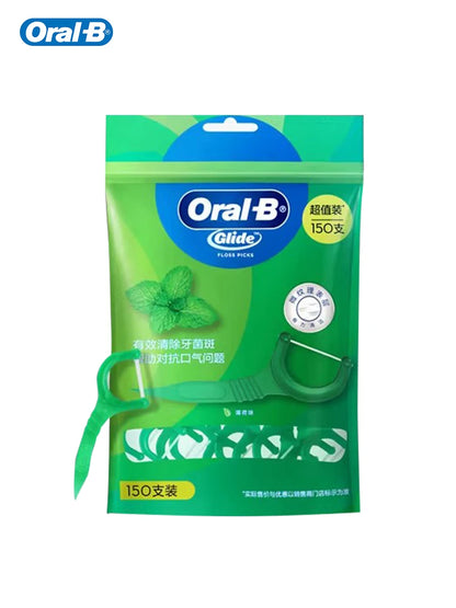Filo Interdentale a Forma di C Oral-B al Gusto di Menta, Bastoncini Piatti Cerati, Pulitori Interdentali Sottili e Resistenti