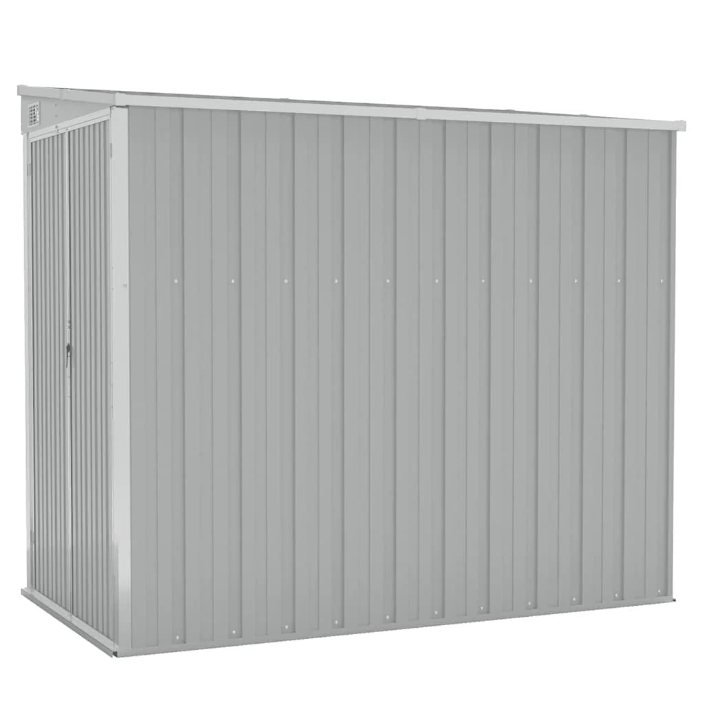 Casetta da giardino verde 126x97,5x177cm in acciaio zincato, ripostiglio esterno per attrezzi da giardinaggio