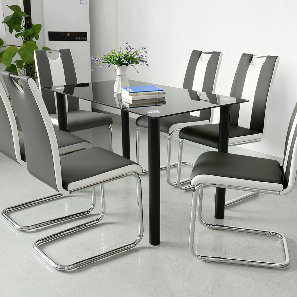 Set di 2 sedie per sala da pranzo, sedie da cucina, imbottite, in pelle artificiale, per sala da pranzo, tavolo da pranzo, cucina, soggiorno