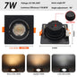 Faretto Orientabile 7W con Regolazione Colore 3000K 4000K 6000K, Illuminazione CCT 7W, Sostituzione Downlight per Illuminazione Direzionale Domestica (1-10 Pezzi)