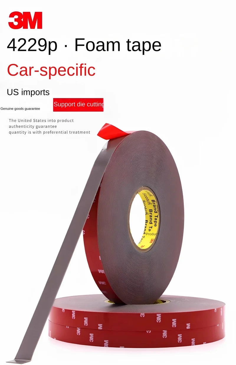 3M VHB Forte biadesivo adesivo 3M 4229P 5-50mm Nastro adesivo in schiuma senza traccia impermeabile per auto casa interna ad alta temperatura