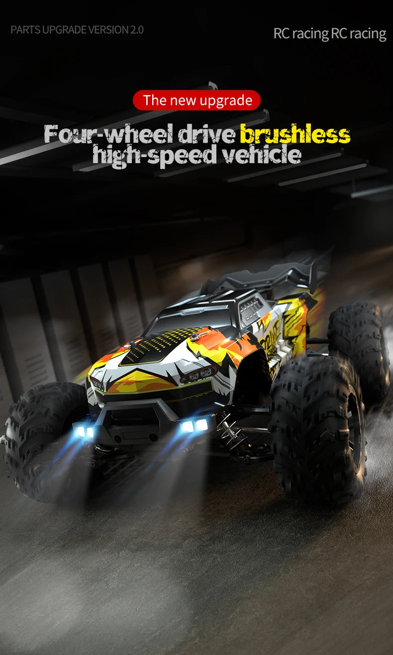 ZWN 1:16 70KM/H o 50KM/H Auto RC 4WD con LED, Auto Telecomandate ad Alta Velocità, Monster Truck da Drift per Bambini Vs Wltoys 144001 Giocattoli