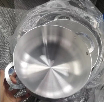 Set di 6 pentole in alluminio rinforzato, utensili da cucina di alta qualità con coperchi, pentole antiaderenti per zuppe e salse, ideali per la cucina di casa.