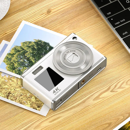 Fotocamera digitale 4K con doppio schermo, obiettivo telescopico, zoom ottico 16x ad alta definizione, fotocamera impermeabile, ideale per selfie, per migliorare l’aspetto, per uso domestico, modello C23.