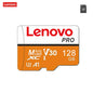 Scheda di memoria Micro SDXC Lenovo ad alta velocità, disponibile nelle versioni da 512 GB, 256 GB, 1024 GB e 128 GB, standard UHS-I V30 U3, per la registrazione di video in 4K e per fotocamere di droni.