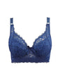 Reggiseno sottile a copertura totale, senza ferretto, regolabile, in pizzo, per taglie forti, copri seno, coppe B C D, reggiseno in pizzo taglie grandi 2028