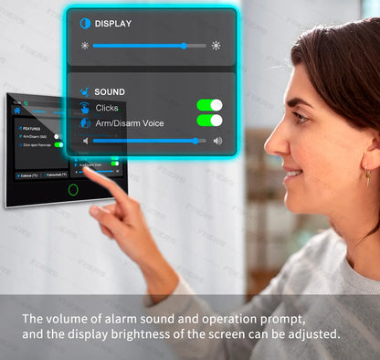 FUERS Sistema di Allarme Domestico 4G con Schermo TFT da 7 Pollici G70 Sistema di Allarme Antifurto Wireless GSM WiFi Compatibile con Tuya Smart