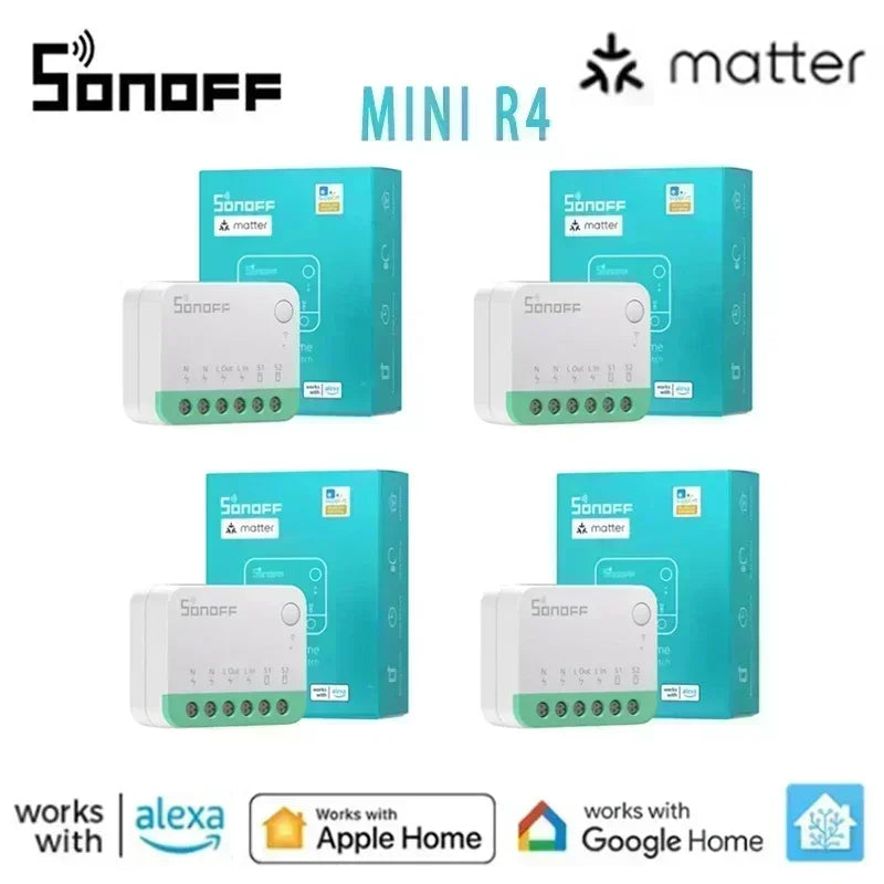 SONOFF MINI R4 Matter MINIR4M Matter Relè Sonoff Mini R4 Extreme Wifi Smart Switch Matter Alice Smart Home Control Alexa Google