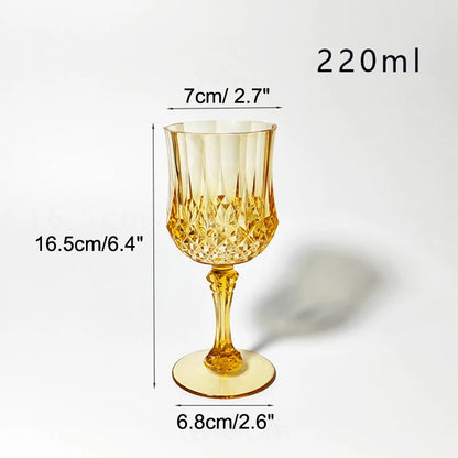 1Pc 220ml Bicchieri Da Vino Del Partito di Plastica Calice di Champagne Cocktail Flauti Tazza Calice di Birra Tazze di Whisky per Banchetti Matrimonio Tostatura