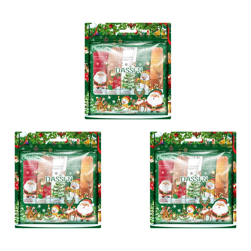 Set di Creme per le Mani di Natale, Fragranze di Cocco, Litchi, Fiori e Frutta, Lozione Corpo Idratante Portatile per Autunno e Inverno, Regalo per le Feste, Novità