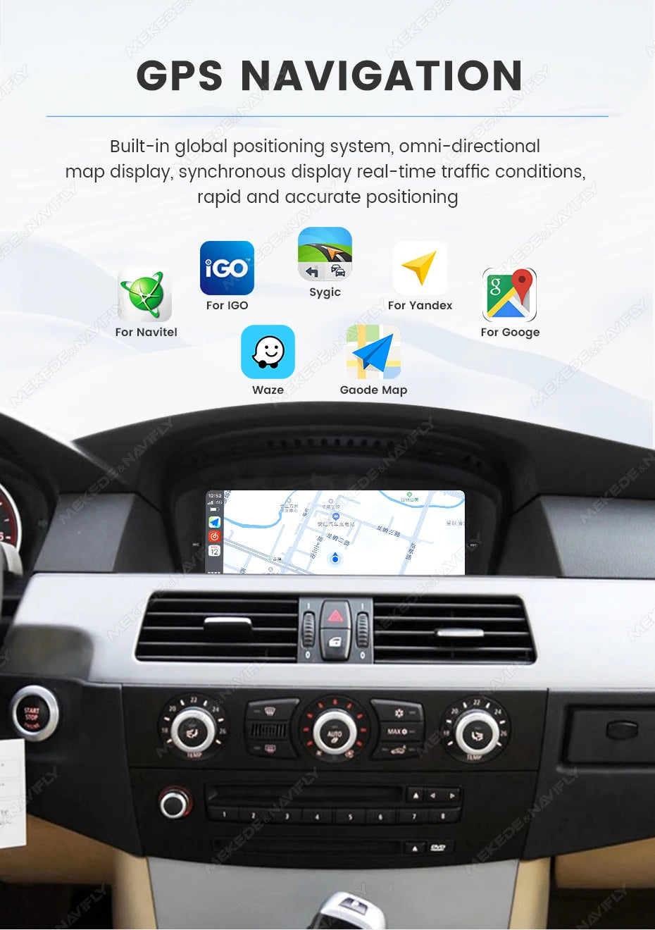 MEKEDE 8.8/9.3" Linux QLED 1920x720 HD Touchscreen Compatibile OEM Wireless CarPlay Android Auto Mirroring WiFi BT Aggiornamento OTA Per BMW E60 E61 E63 E64 E90 E91 E92 E93