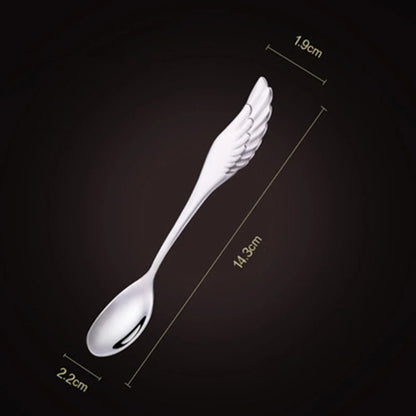Set di forchette eleganti con base a forma di cigno, cucchiaio da caffè, dessert e insalata in acciaio inossidabile, posate per torte, stoviglie a zero sprechi, dropship