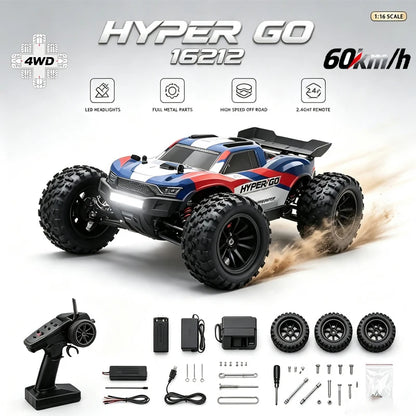 Auto RC MJX Hyper Go 1/16 4WD 16212 16213 16218, Auto da Corsa RC Brushless 60KM/H, Auto Telecomandate 2.4G, Camion Fuoristrada Giocattolo