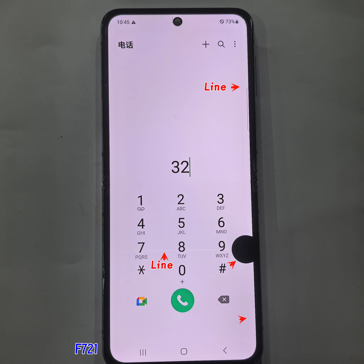 Display LCD Super AMOLED da 6.7'' 100% Testato per Samsung Z Flip 4 SM-F7210 F721 F721W F721U, Schermo Touch Sostitutivo Con Difetti