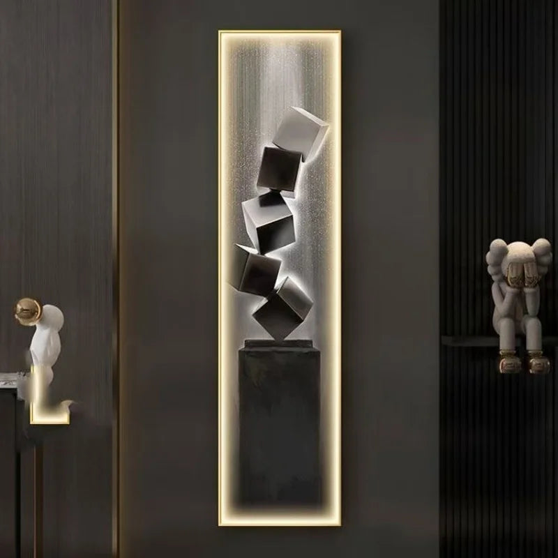 Lampada da Parete a LED Moderna di Lusso, Decorazione per Ingresso, Quadro Sottile da Parete, Lampada da Corridoio di Alta Gamma