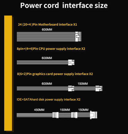 Alimentatore PC ATX Completamente Modulare da 800W, PSU Gaming 80 Plus Gold, Ventola a Bassa Rumorosità da 130mm, Circuiti di Protezione PFC Attivo per Doppia CPU, 110‑230V