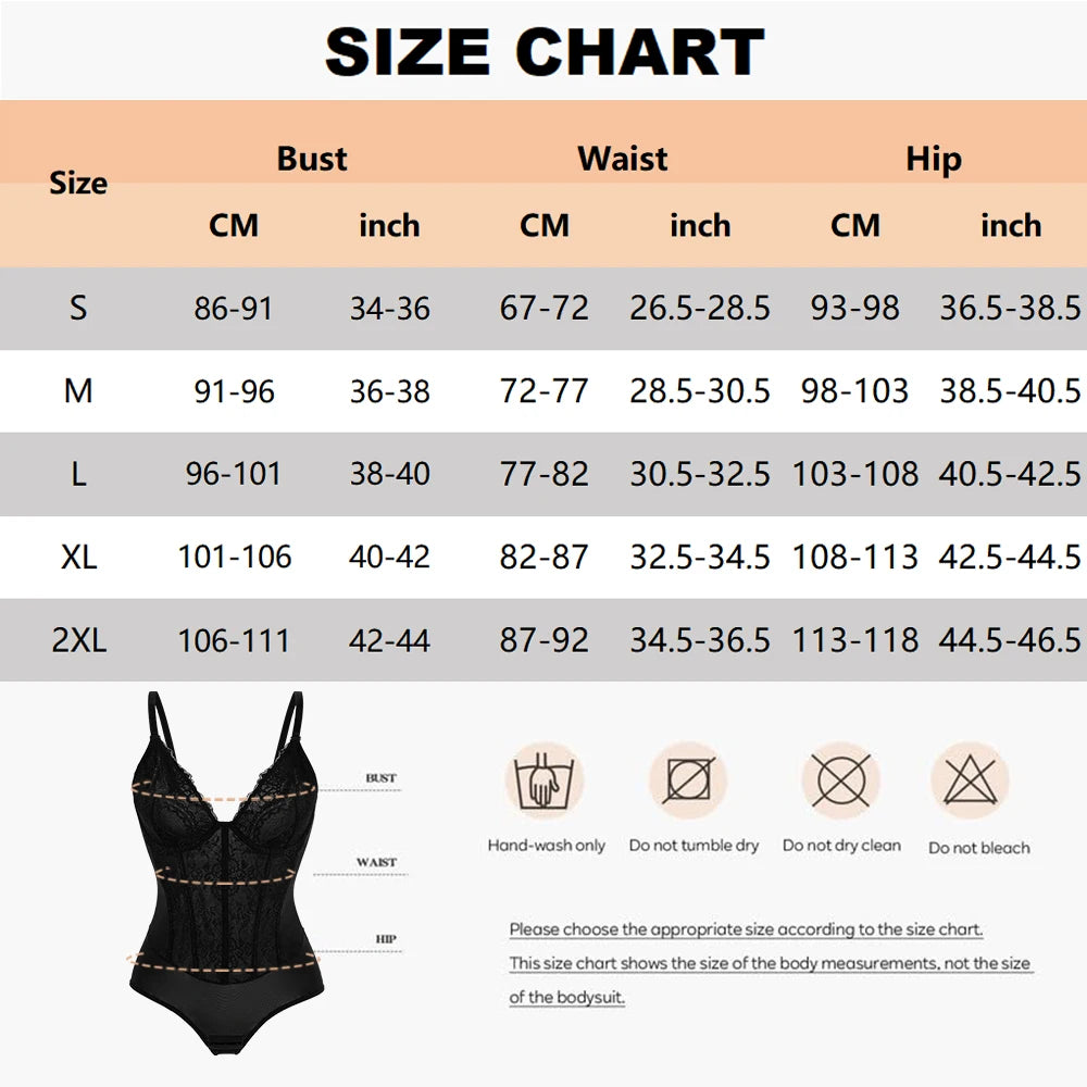 Body modellante in pizzo da donna con ferretto, controllo della pancia, modellante per tutto il corpo, corsetto con scollo a V, top, tuta, slip, lingerie, abbigliamento sexy