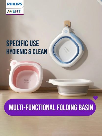 Philips Avent Vaschetta Pieghevole Antibatterica per il Bagnetto del Bambino 4,5L Vaschetta Portatile Resistente alle Cadute per il Bagnetto dei Neonati