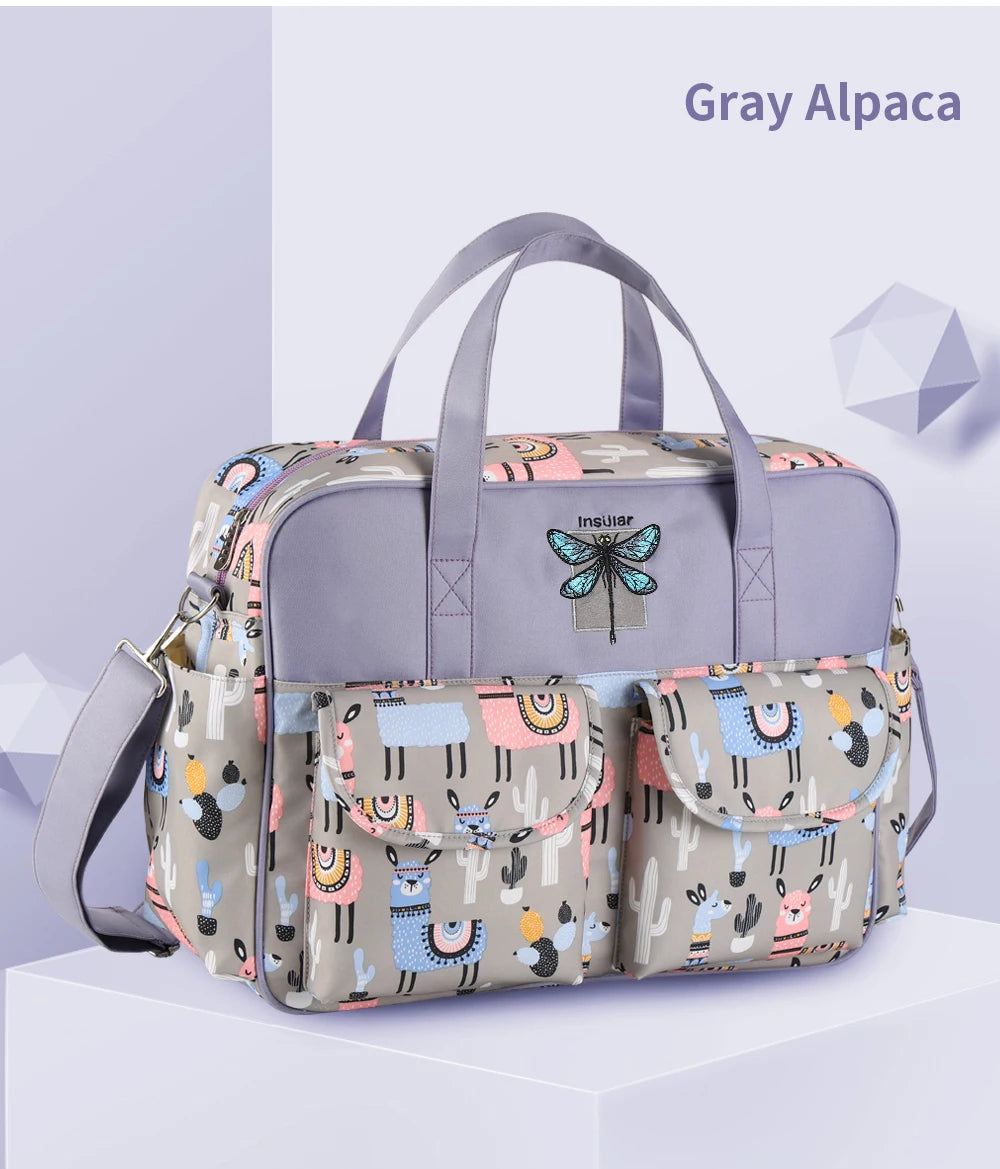 Borsa per pannolini impermeabile di nuovo stile borsa da viaggio Messenger di grande capacità borse multifunzionali per passeggino madre maternità
