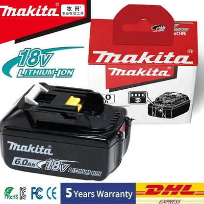 Batteria Makita 18V 6Ah/5Ah/3Ah per Makita BL1840 BL1830B BL1850B BL1850 BL1860 BL1815, Batteria al Litio di Ricambio