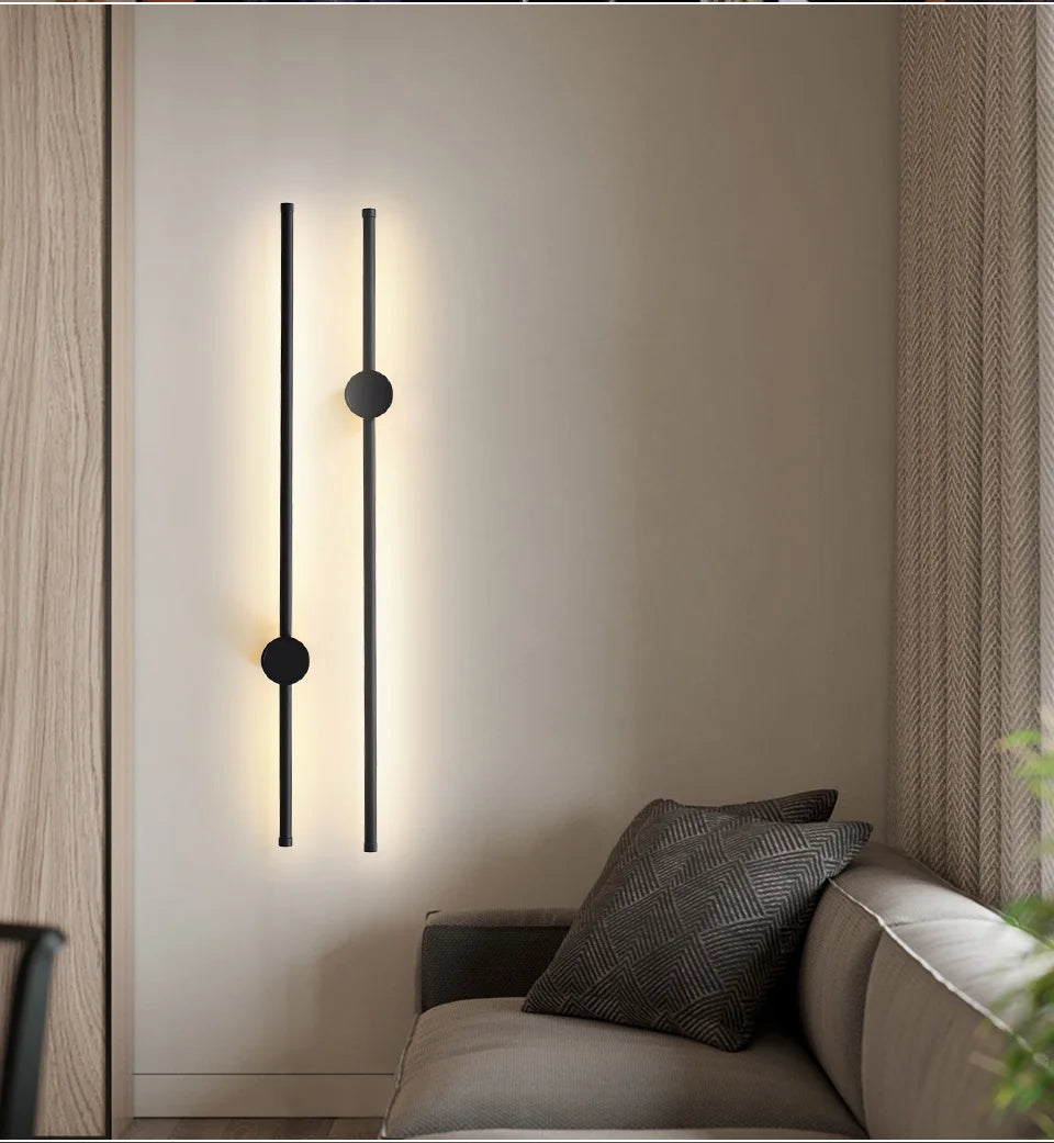 Lampada da parete moderna a LED 350 ° Lampada da parete lunga con rotazione Lampada da parete per camera da letto Soggiorno TV Divano Sfondo Apparecchio di illuminazione per interni