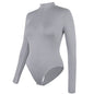 Body con colletto alla coreana con cerniera Donna Manica lunga Spazzolato Abiti invernali con fondo Sexy Streetwear Body Shaper Body pancia piatta