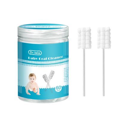 MAMIJOY 30/60pcs Bastone per la pulizia orale del bambino Detergente usa e getta Denti al latte Garza Spazzolino da denti Lavaggio della lingua del bambino Igiene orale neonato