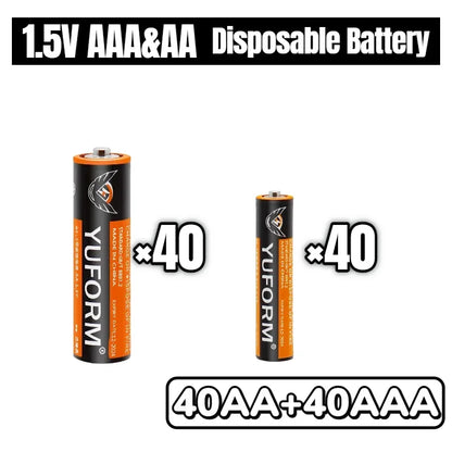 Batterie al carbonio zinco AA AAA da 1,5 V, confezione da 40 all'ingrosso per giocattoli, orologi, telecomandi, alimentazione di lunga durata, a prova di perdite