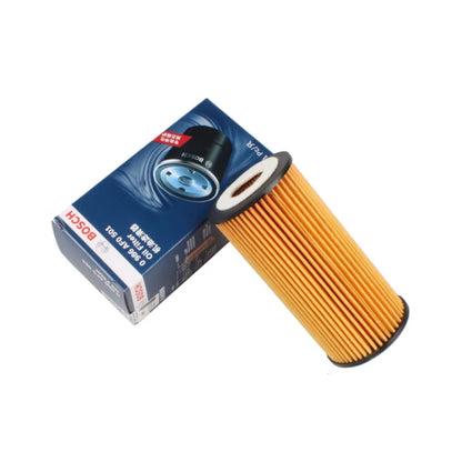 Per VW Golf, Passat, Polo, per Audi A3, A4, A5, A6, Q3, Q5, per Cupra Ateca, Leon; Filtro olio Bosch AF0501 [codice originale: 06L115562A].