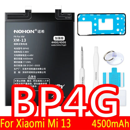 NOHON Batteria Per Xiaomi Mi 10 9 8 11T Pro 10T 11 Lite 12 12S 12X 13 6 5 MAX MIX 4 3 2 2S BM4R BM53 BM55 BM58 BM59 BP42 Batteria