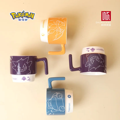 Tazze in Ceramica Pokémon SHUNXIANG, Impilabili, per Caffè, Latte, Tè, Colazione e Succhi, per Bambini