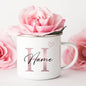 Tazza personalizzata Iniziale a cuore con nome Tazza da caffè Tè personalizzato Tazze di cioccolata calda Sposa Damigella d'onore Regali per la festa della mamma per lei