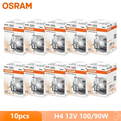 OSRAM CLASSIC H1 H4 H3 H7 Super Rally 12V 100W 80W faro alogeno per auto High Watt lampade autentiche 3200K più luminose (10 pezzi)